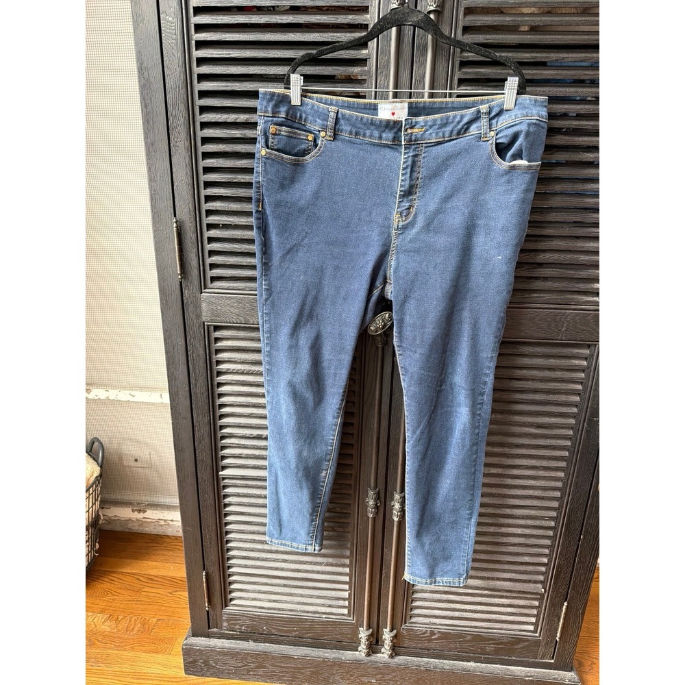 Draper James Mid Rise‎ Skinny Jean Womens 20 Dark Wash Stretchy